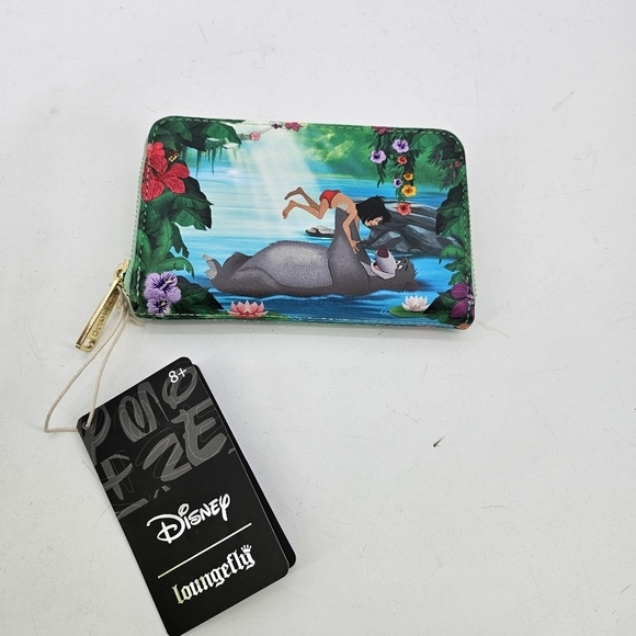 Loungefly Disney Jungle Book Mowgli, Baloo and Kaa Bare Necessities Zip Wallet - Picture 6 of 6